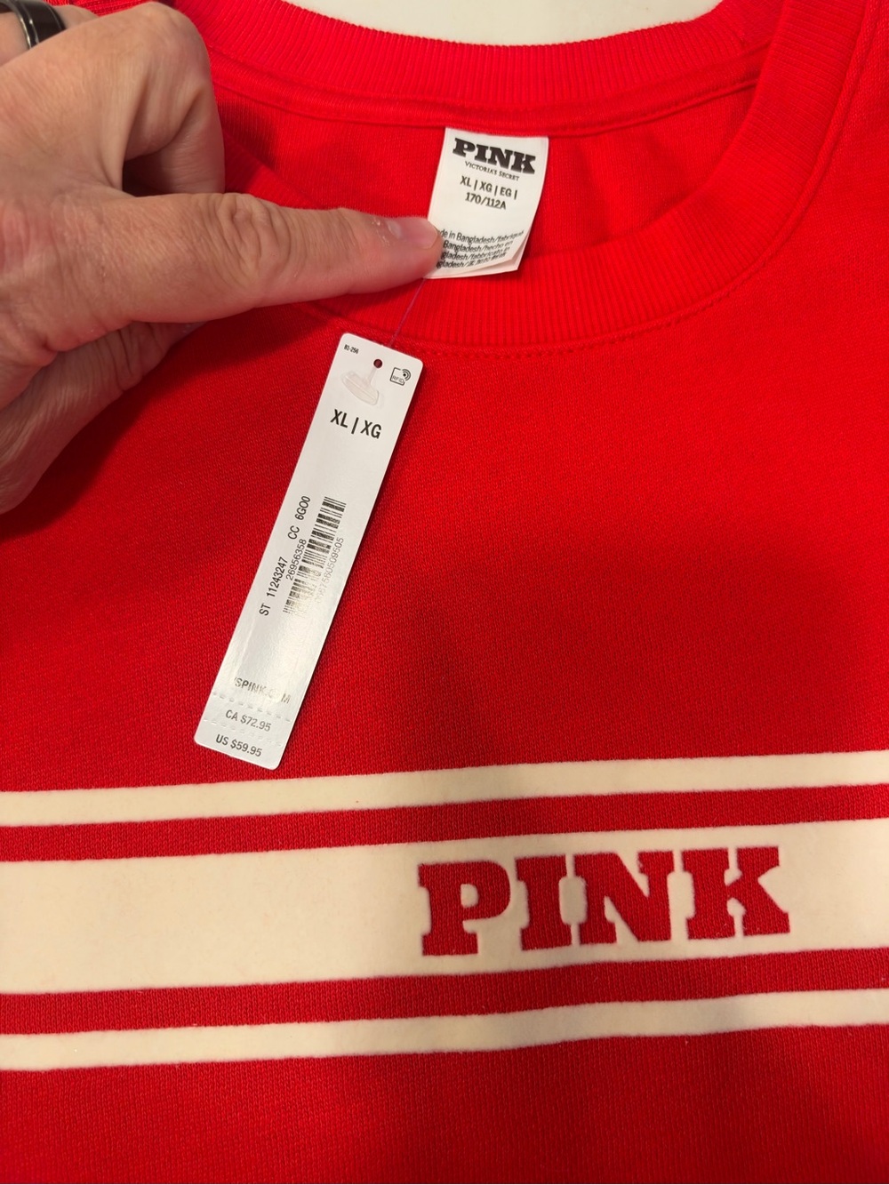 4 PINK XL Victoria's Secret Crewneck Sweatshirts & Hoodie brand new smoke free - Picture 7 of 8